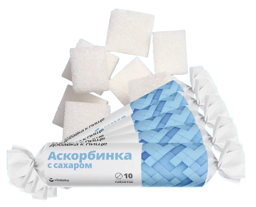 Аскорбиновая кислота Vitateka 25 мг с сахаром табл. 29 гр. х 5 шт.