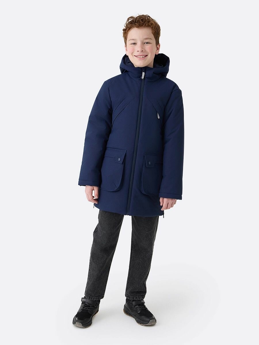 Пуховик Lassie Roope, размер 128, cиний — фото 1