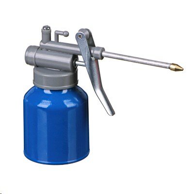 фото Масленка-нагнетатель масла рычажная с жестким наконечником 250мл металлическая емкость