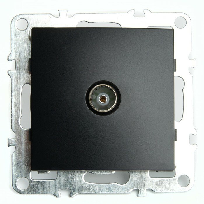 фото Розетка телевизионная 1-местная, 75 Ом (механизм), STEKKER серия Эрна, PST00-9108-03, черный 1022446
