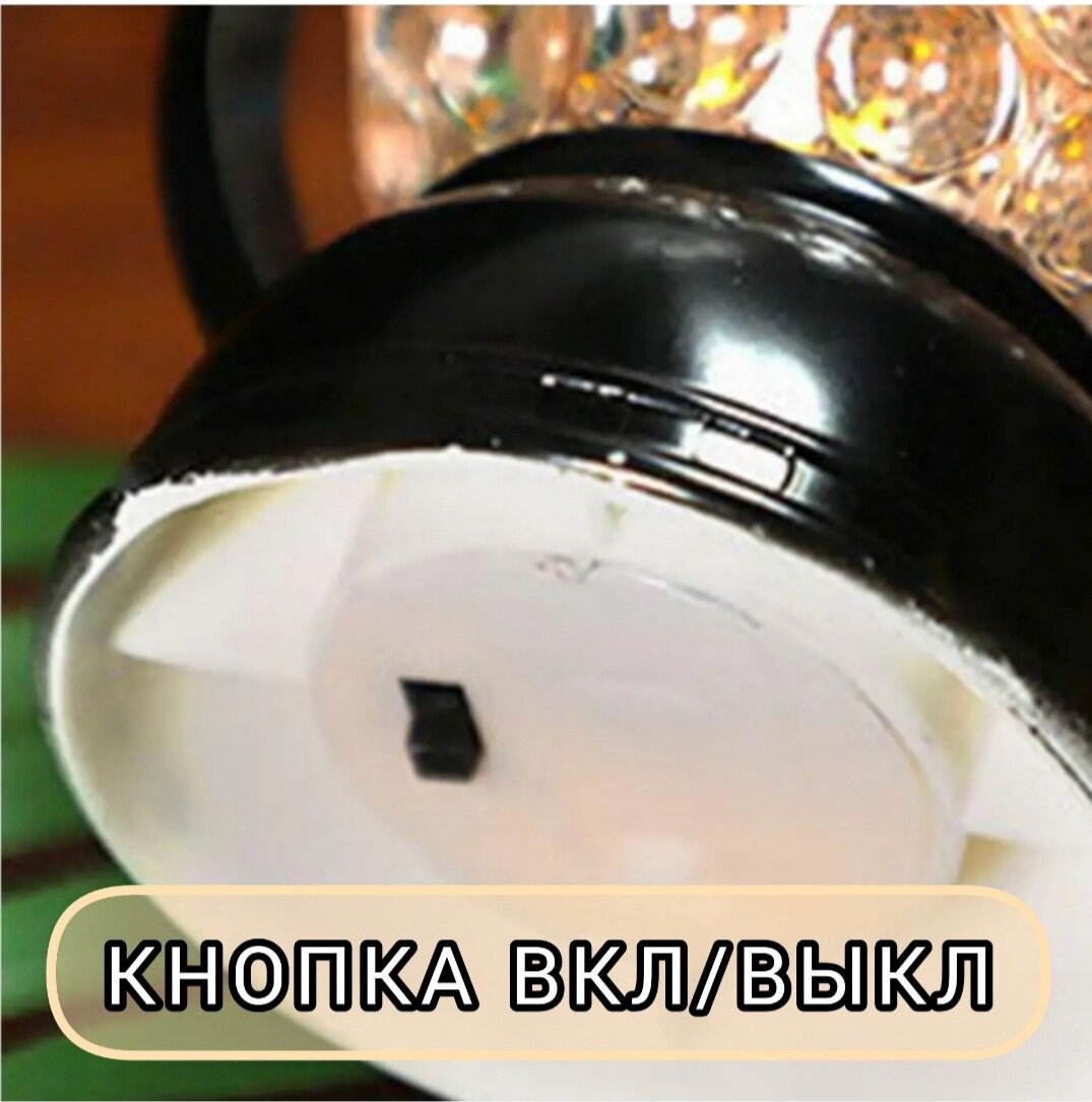 Свеча фонарь светодиодный декоративный на батарейках 1шт серебро - фотография № 6