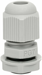 Сальник PG7 IP54 (100 шт) d отв. 13 мм - d провод. 3-6,5 мм EKF PROxima
