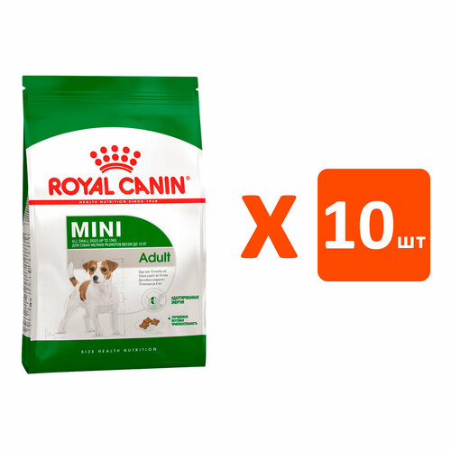 ROYAL CANIN MINI ADULT для взрослых собак маленьких пород (0,8 кг х 10 шт) royal canin mini indoor life adult для взрослых собак маленьких пород живущих дома 0 5 кг х 12 шт