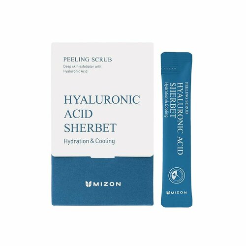 MIZON HYALURONIC SHERBET PEELING SCRUB Освежающий пилинг-скраб с гиалуроновой кислотой 24*7г