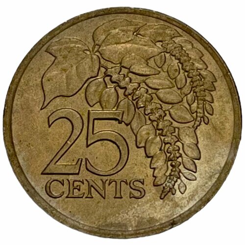 Тринидад и Тобаго 25 центов 1993 г. тринидад и тобаго 10 центов 1975 г proof