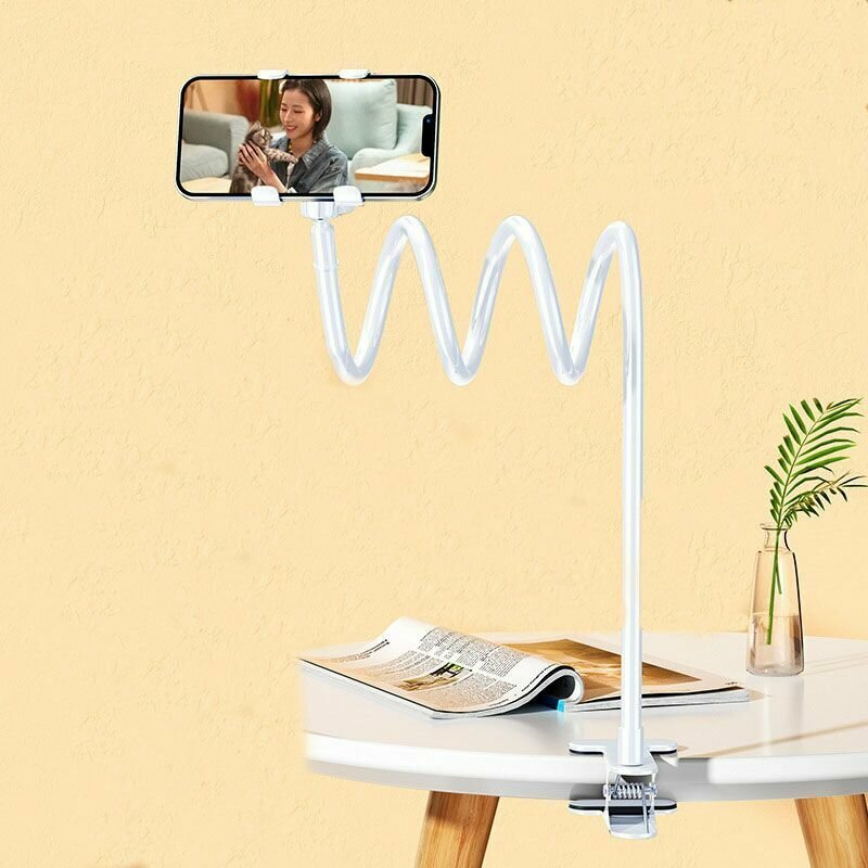 фото Держатель для телефона универсальный гибкий, белый, 80 см