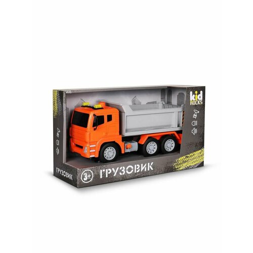 игрушка грузовик kid rocks масштаб 1 12 со звуком и светом инерц механизм Игрушка-грузовик KID ROCKS, масштаб 1:12, со звуком и светом, инерц. механизм YK-2112