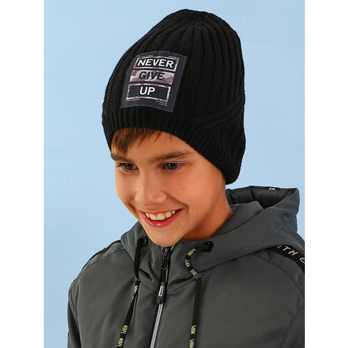 фото Шапка noble people, размер 52-54, черный