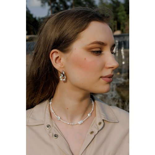 Серьги с подвесками Natasha Rostova, жемчуг культивированный, серебряный