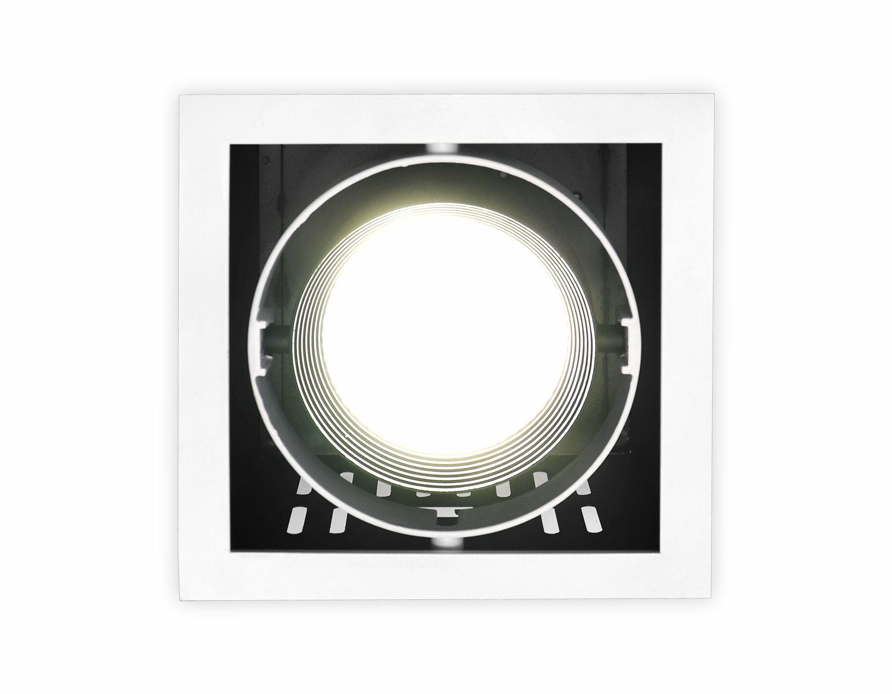 Карданный встраиваемый светодиодный светильник 12W 4200K, белый/черный - фотография № 4