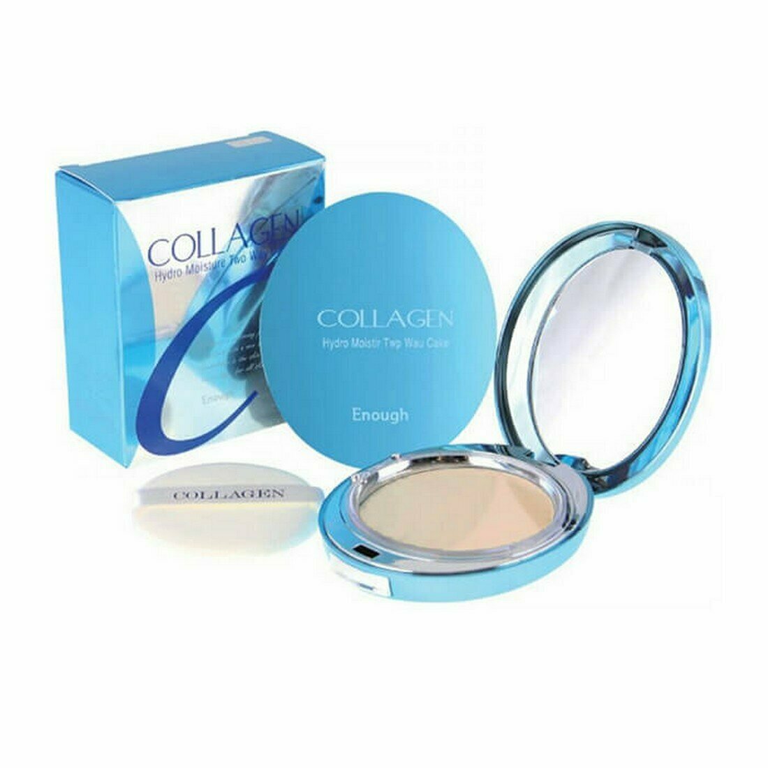 Пудра для лица с коллагеном Collagen Two Way Cake #13, 12 гр.+12 гр. Enough