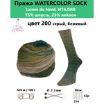 Пряжа носочная для вязания спицами Watercolor Sock 106 от бренда Laines du Nord - изображение