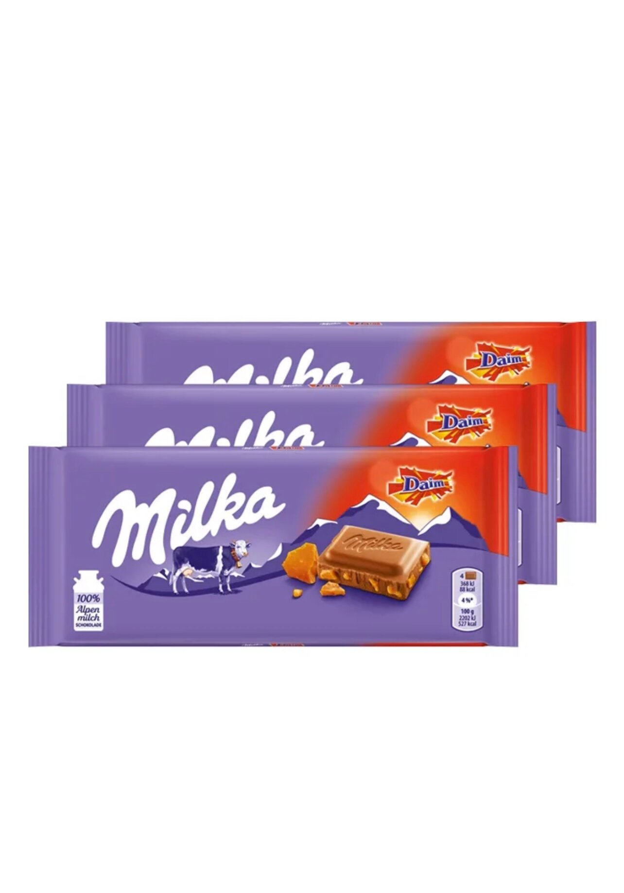 Шоколад Milka & Daim (Германия), 100 г (3 шт)