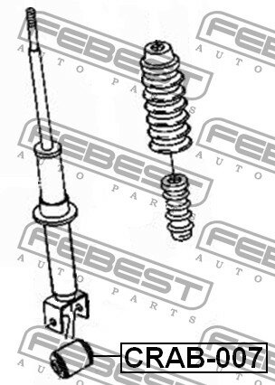 С/блок заднего амортизатора нижний, CRAB007 FEBEST CRAB-007