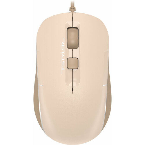 Мышь A4Tech Fstyler FM26S бежевыйкоричневый оптическая 2000dpi silent BTRadio USB для ноутбука 3but 890₽