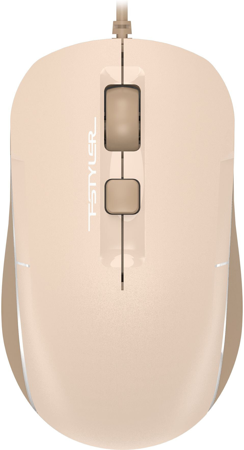 Мышь A4Tech Fstyler FM26S, бежевый/коричневый (fm26s usb (cafe latte))