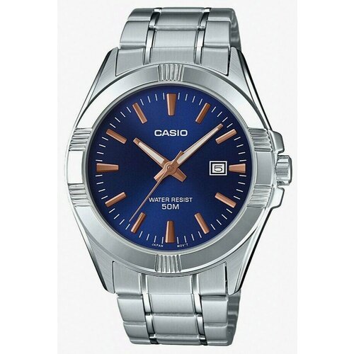 Наручные часы CASIO Collection Men MTP-1308D-2A, синий, золотой наручные часы casio collection mtp b135l 2a коричневый