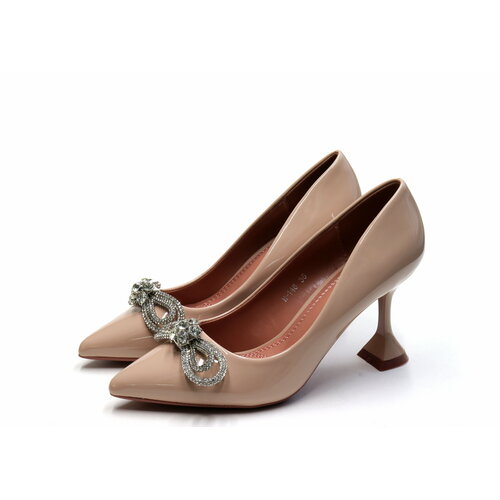 фото Туфли лодочки mergemax, размер 37, бежевый