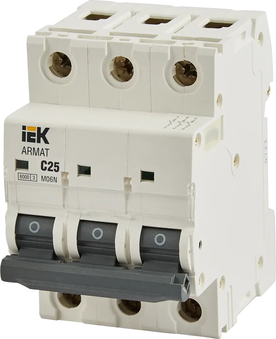 Автоматический выключатель IEK Armat M06N 3P C25 А 6 кА