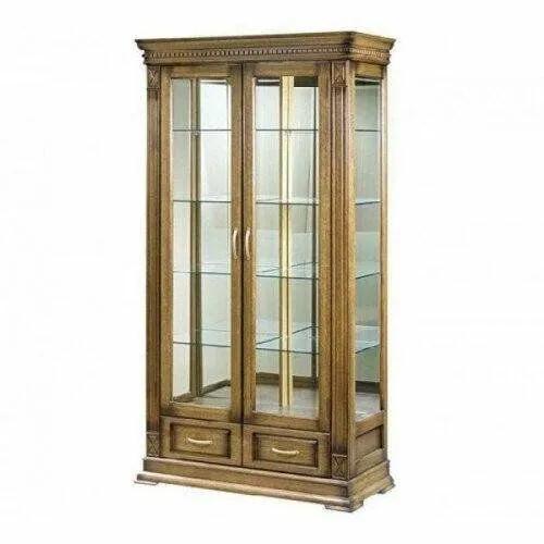 фото Шкаф книжный Библиотека Верди 034, 100х40х200 см, ммк-древ, классический орех 2