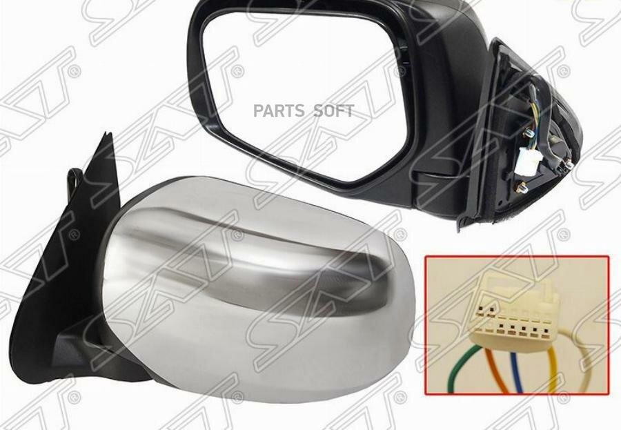 фото SAT STMB94940A2 Зеркало MITSUBISHI L200/TRITON 15- LH - хром, регулировка, складывание пр-во Тайвань