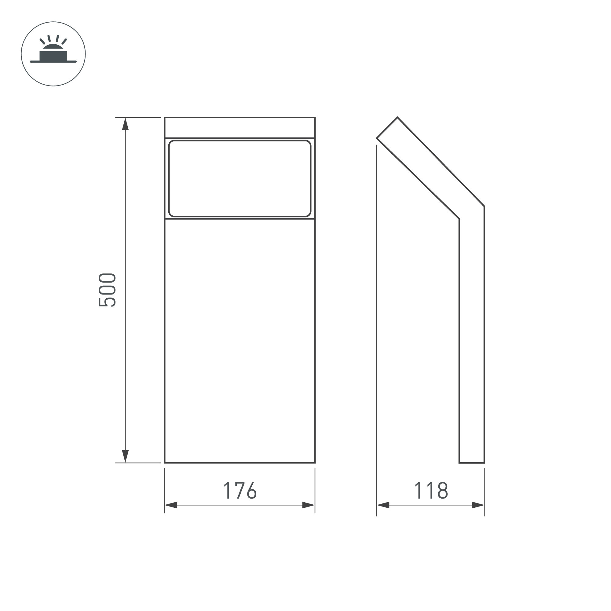 Уличный светодиодный светильник Arlight LGD-Ecran-Boll-H500-9W Warm3000 / - фото №7