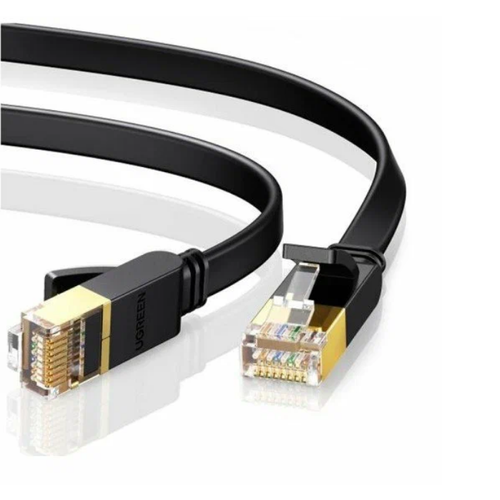 Кабель UGREEN NW106 (11263) UGREEN Cat 7 U/FTP Lan Cable Flat Design. Длина: 5 м. Цвет: черный ugreen ethernet cable cat6 lan cable utp cat 6 rj 45 network cable 10m 50m 100m patch cord for laptop router rj45 network cable