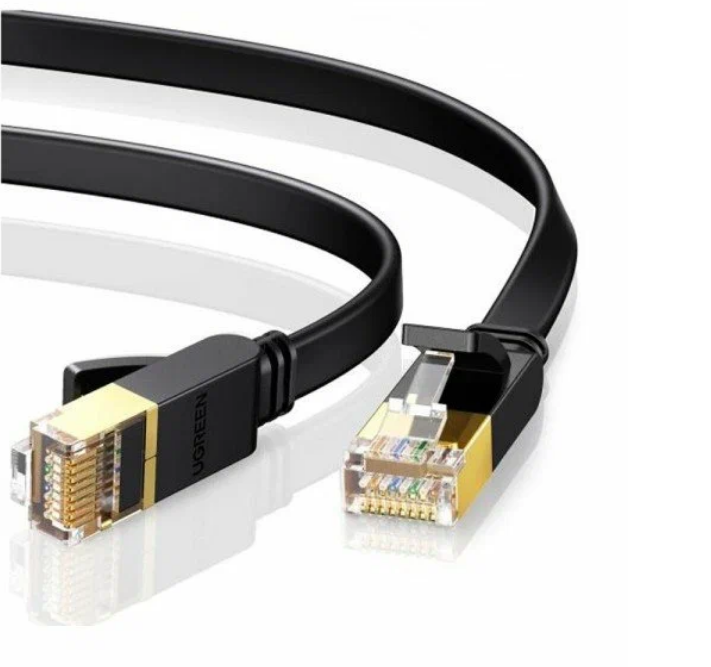 фото Кабель UGREEN NW106 (11263) UGREEN Cat 7 U/FTP Lan Cable Flat Design. Длина: 5 м. Цвет: черный