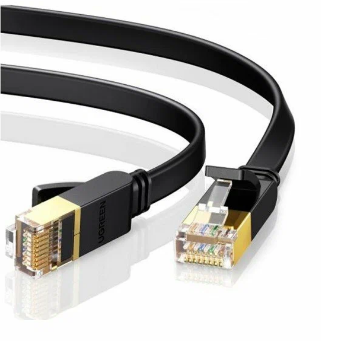 Кабель UGREEN NW106 (11263) UGREEN Cat 7 U/FTP Lan Cable Flat Design. Длина: 5 м. Цвет: черный