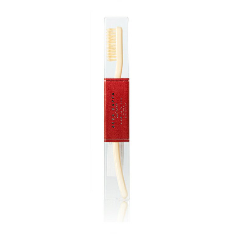 Зубная щетка с натуральной щетиной средней жесткости (цвет Ivory White) ACCA KAPPA Toothbrush 1 шт