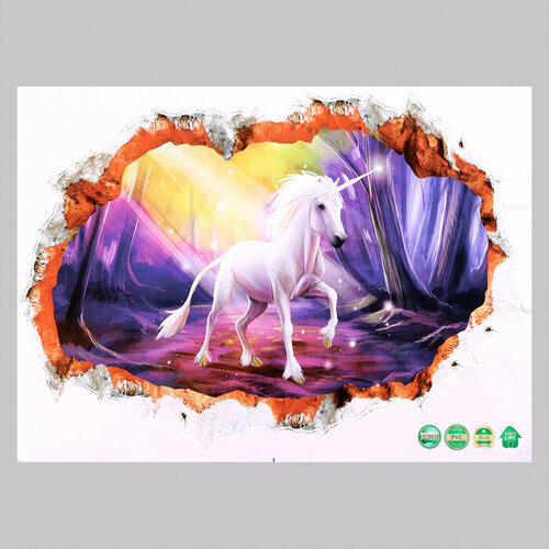 SUI Наклейка 3Д интерьерная Единорог 7050см 499₽