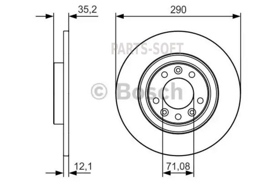 Тормозной диск Bosch - фото №1