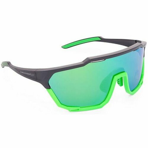 фото Солнцезащитные очки , черный, зеленый krypton