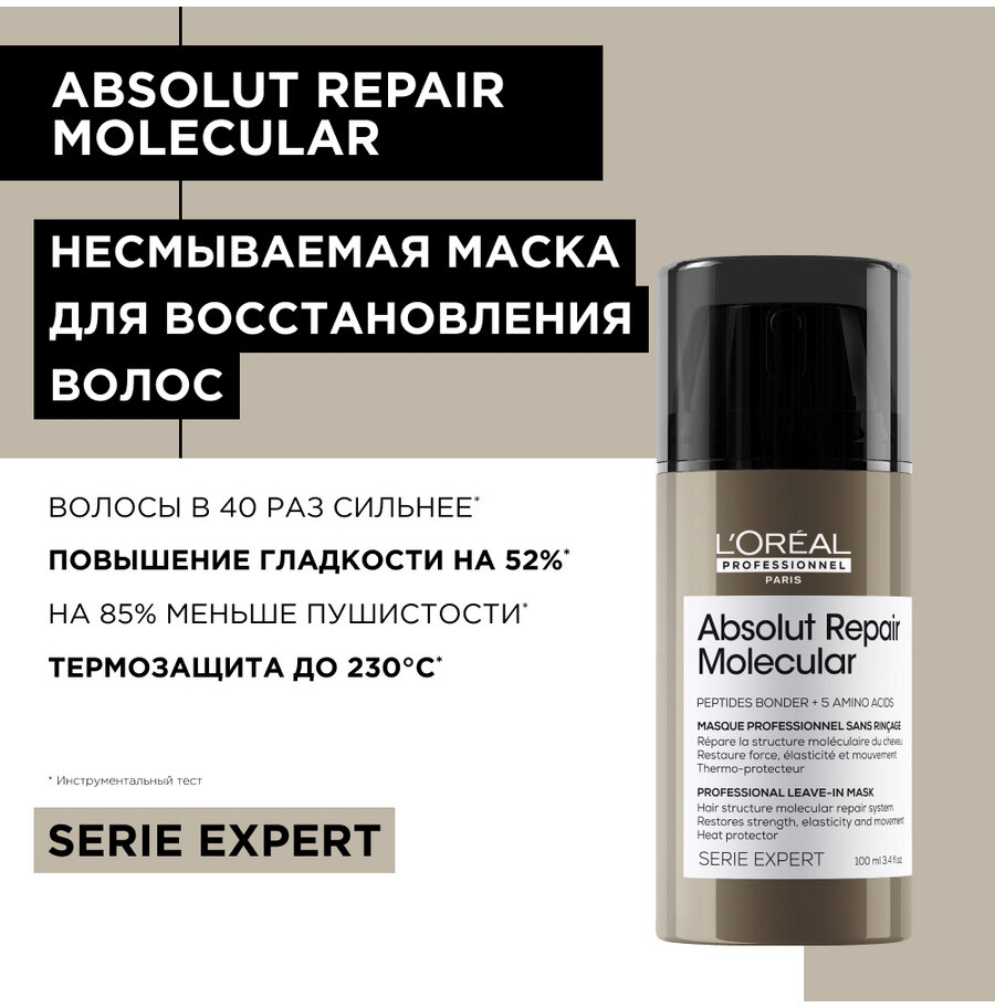 Несмываемая молекулярная маска Absolut Repair Molecular 100мл