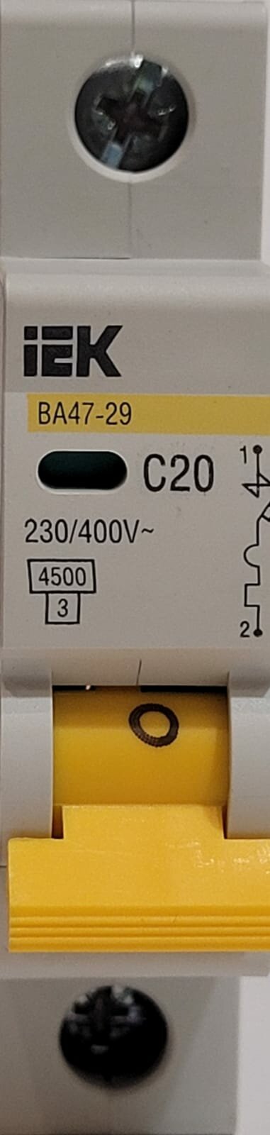 Автоматический выключатель IEK ВА 47-29 (C) 4,5kA 20 А