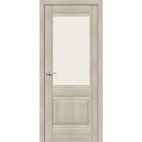 Дверь Прима-3 / Цвет Cappuccino Veralinga / Стекло White Сrystal / Двери Браво