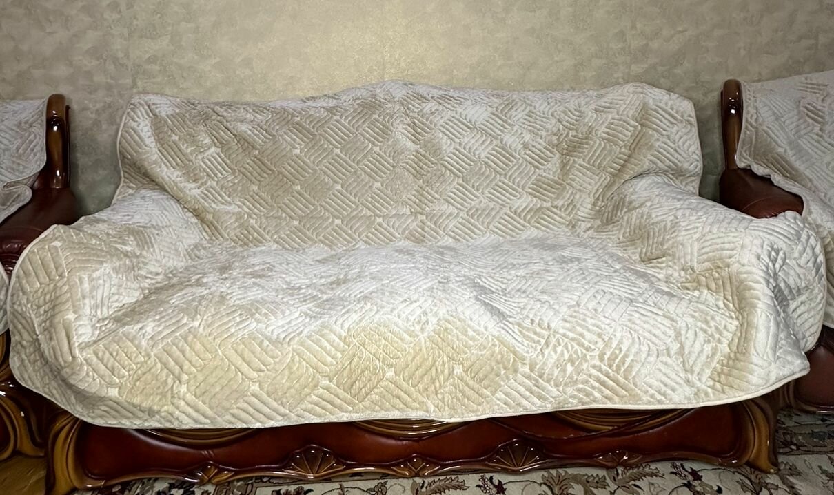 Меховой дивандек на диван 180х210(1шт) и на кресла180х90 (2шт)