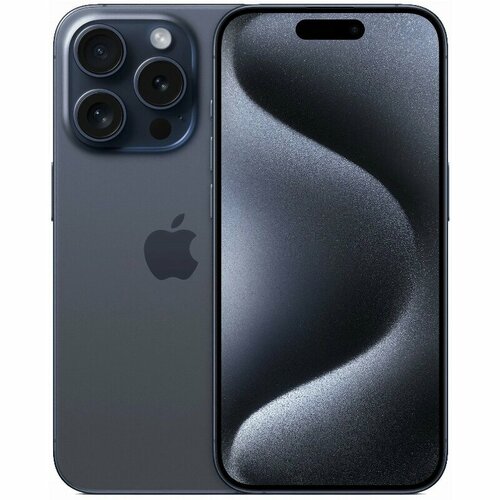 Смартфон Apple iPhone 15 Pro 128 ГБ синий титан Dual SIM nano SIMeSIM 119175₽