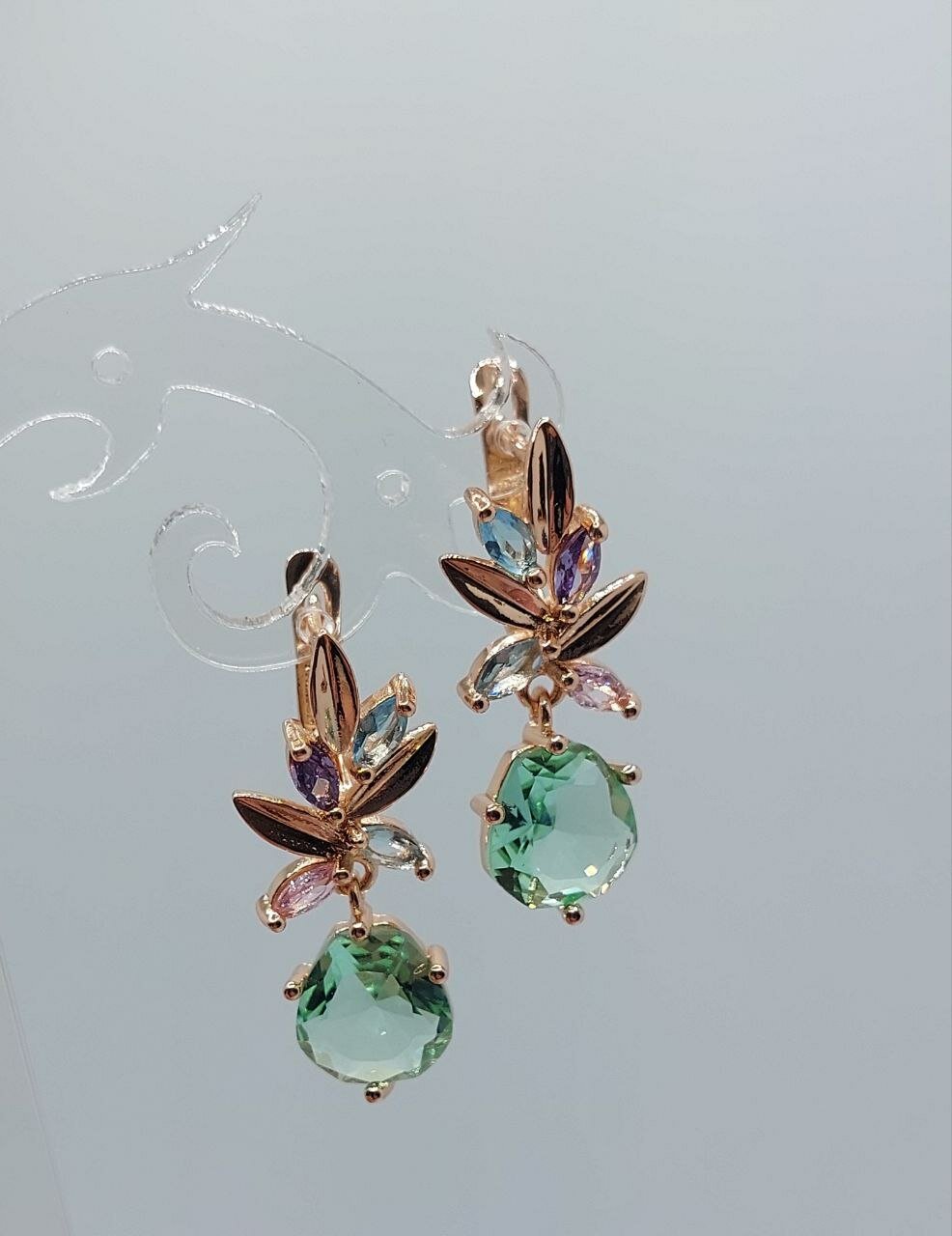 Серьги Fashion jewelry Серьги самоцветы бижутерия 
