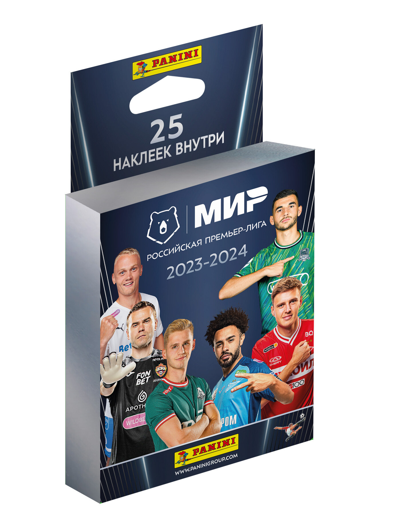 Panini / Наклейки Панини Футбол РПЛ 2023 - 2024. 5 пакетиков, 25 наклеек