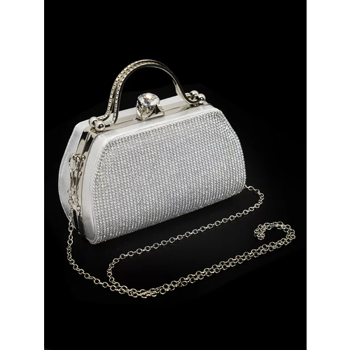 фото Сумка клатч kyle, фактура зернистая, белый