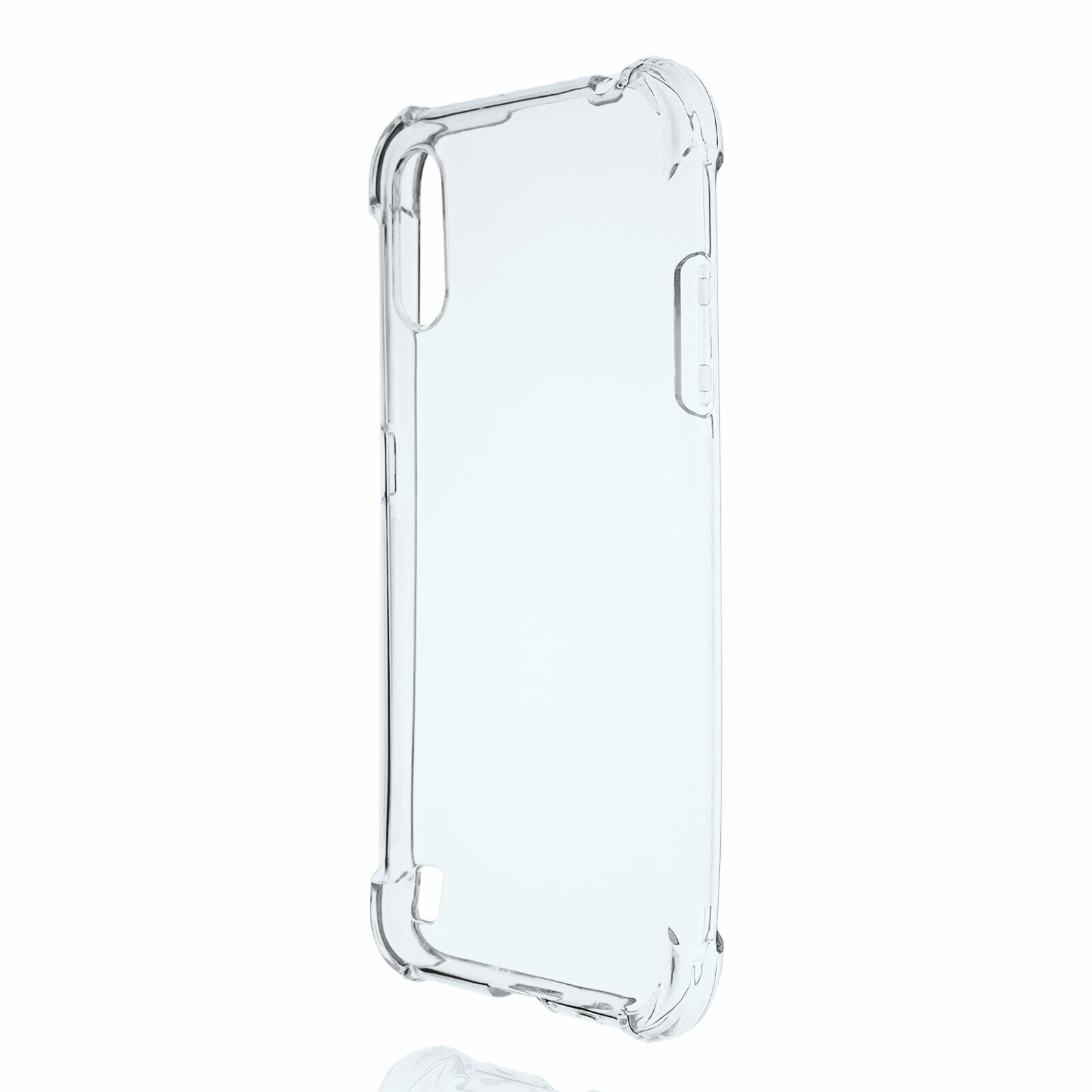 Прозрачный противоударный силиконовый чехол для Samsung Galaxy M01/A01 с усиленными углами