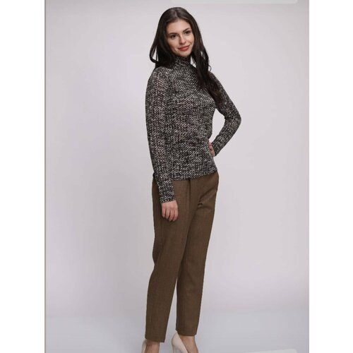 Брюки дудочки  LeNeS brand, размер 44, бежевый