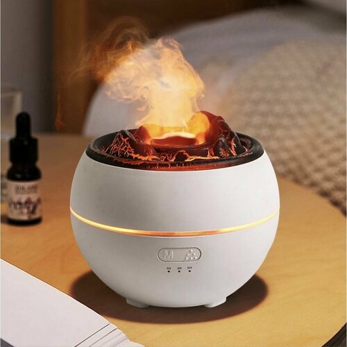 Круглый увлажнитель-аромадиффузор ночник Вулкан белый 249900₽