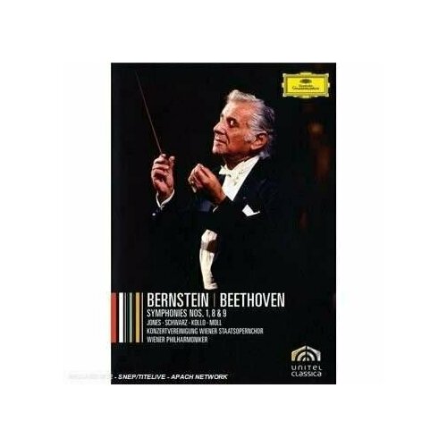 BEETHOVEN CYCLE I: Symphonien No. 1, No. 8, No. 9. Bernstein. 1 DVD