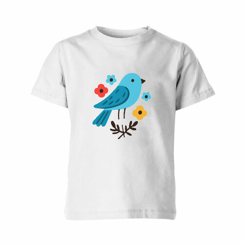 printio детская футболка классическая унисекс птица синица Футболка Us Basic, размер 12, белый