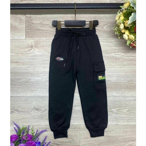 фото Брюки , размер 116, черный гри'ня