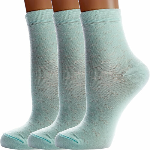 фото Носки conte 3 пары, размер 14, бирюзовый