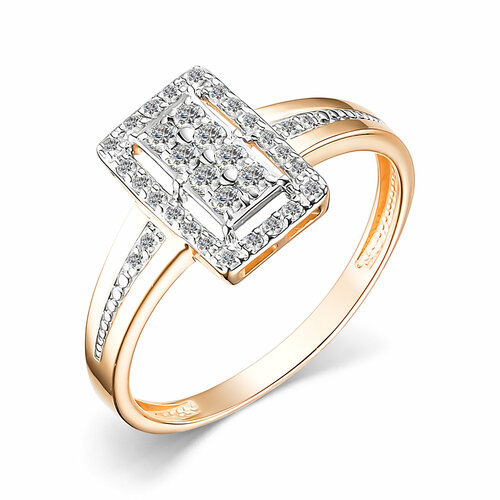 фото Кольцо diamant online, золото, 585 проба, бриллиант, размер 17, прозрачный