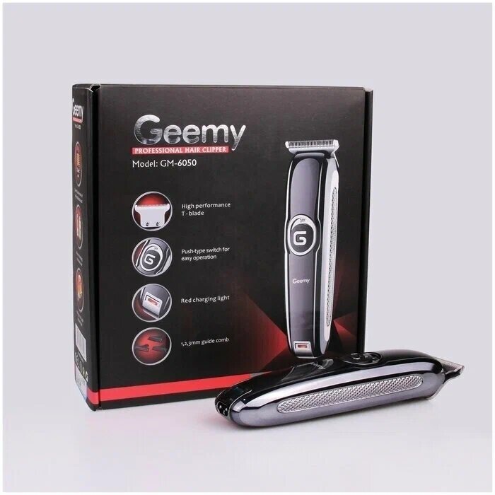 Триммер для бороды и усов GEEMY GM-6050. Машинка-триммер для стрижки волос